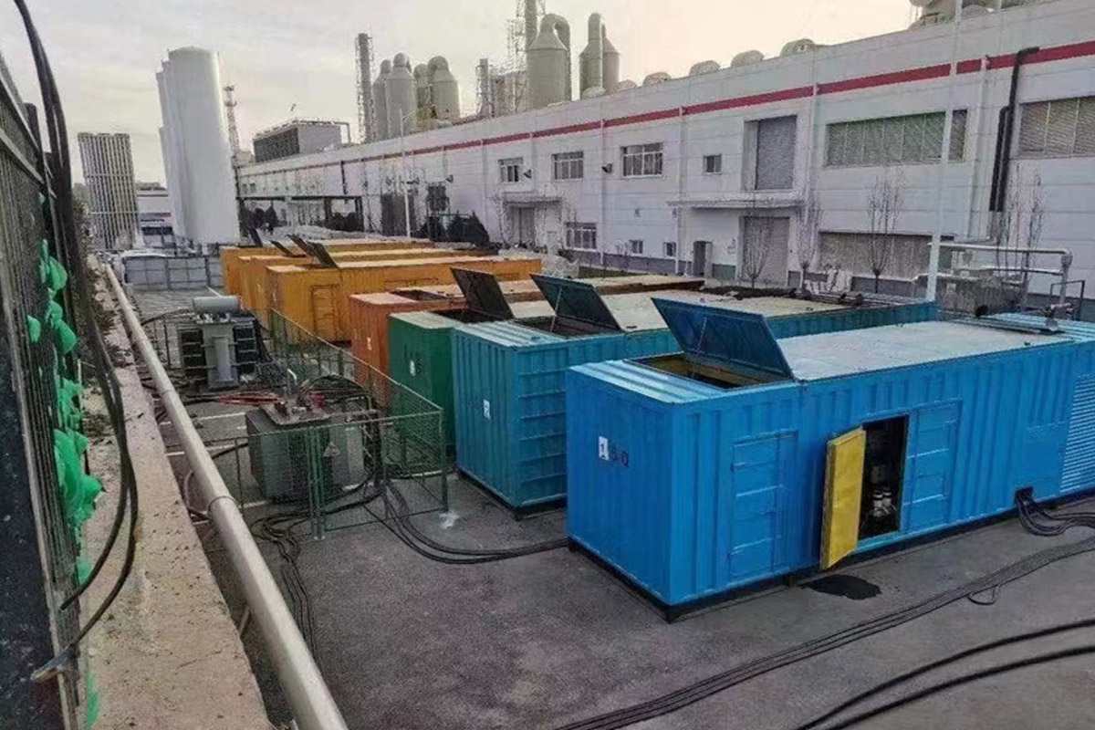 潮安发电机租赁施工现场